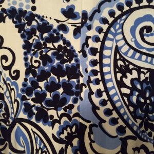 Tahari Blue and Black Long Sleeve Dress